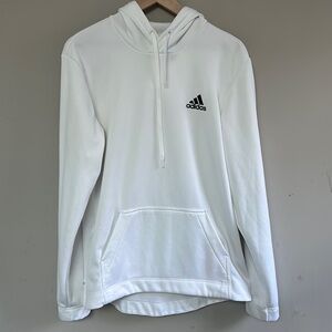 White athletic adidas hoodie size medium